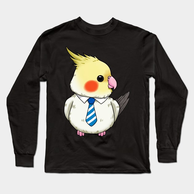 Guardian Feathers: Tiel-Papa - The Cockatiel Dad Long Sleeve T-Shirt by Holymayo Tee